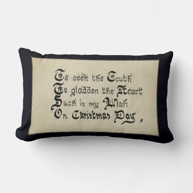 Almofada Lombar Natal Dia Vitoriano Feriado Desejo (Frente)