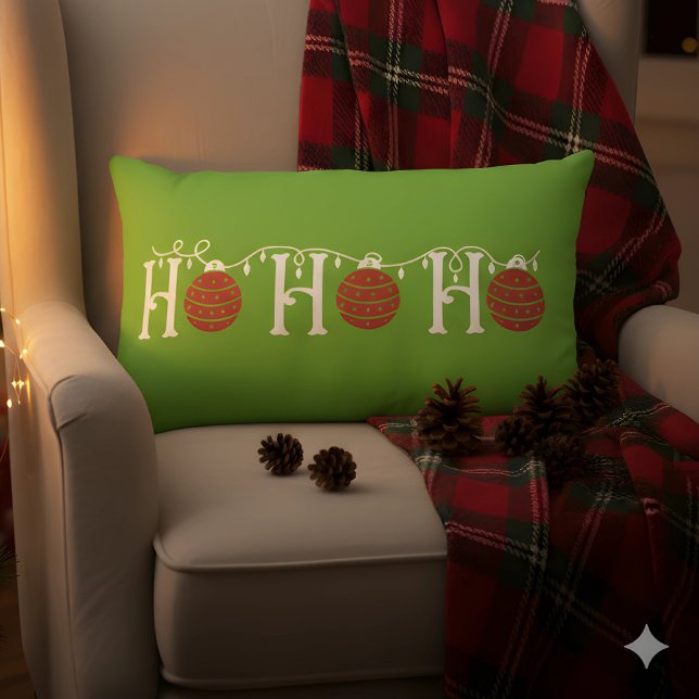 Almofada Lombar Natal HoHo (Ho Ho Ho Christmas Pillow)
