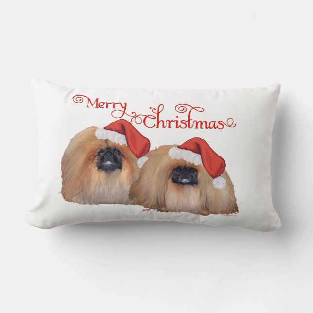 Almofada Lombar Natal Pekingese (Frente)