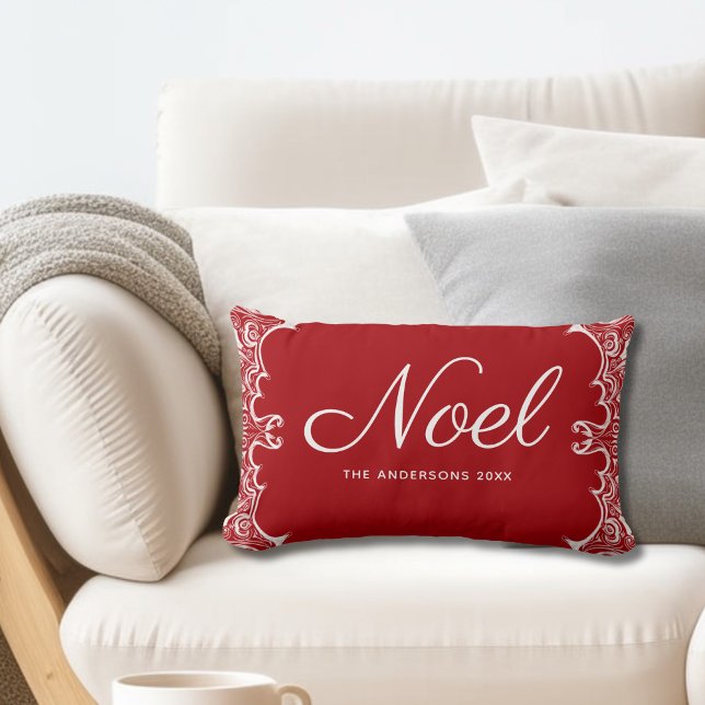 Almofada Lombar Natal Red Noel Moderno Personalizado (Criador carregado)