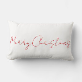 Almofada Lombar Natal Reversível Vermelho Branco Minimalista