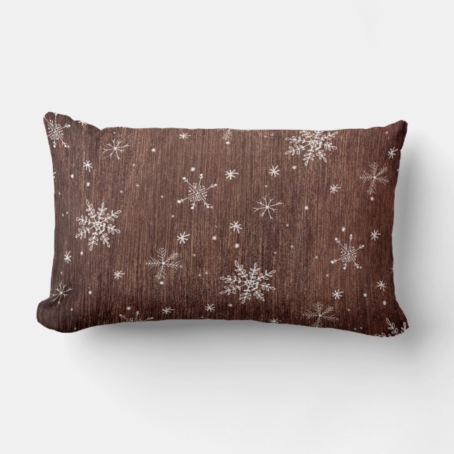 Almofada Lombar Natal Rustic Snowflake (Frente)