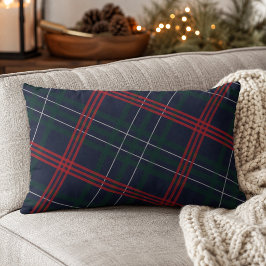 Almofada Lombar Natal Xadrez Diagonal Rustico Verde Vermelho Azul