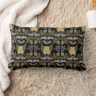 Almofada Lombar Nature Owl Folk Art