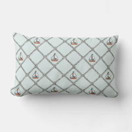 Almofada Lombar Náutico Desenhado à Mão com Corda