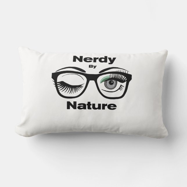 Almofada Lombar Nerdy pela Nature Funny Geek com Óculos (Frente)