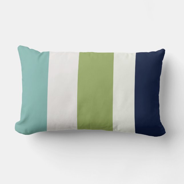 Almofada Lombar Netuno, Seashell, Greve Verde e Marinho (Frente)