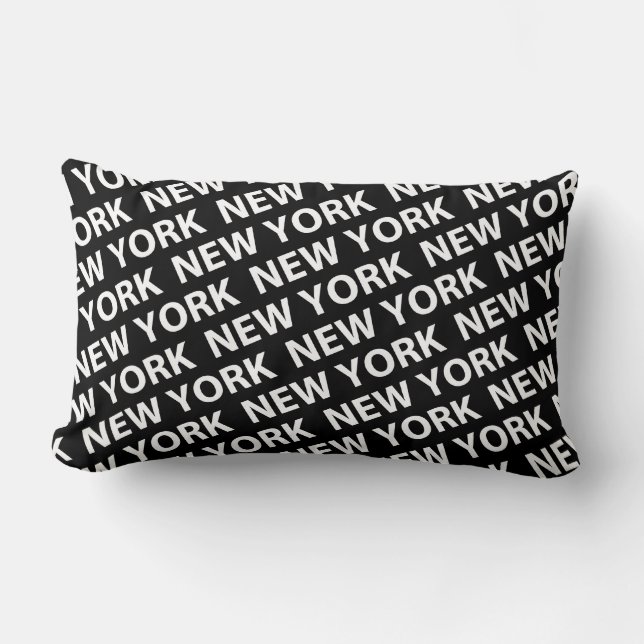 Almofada Lombar New York Pattern White (Frente)