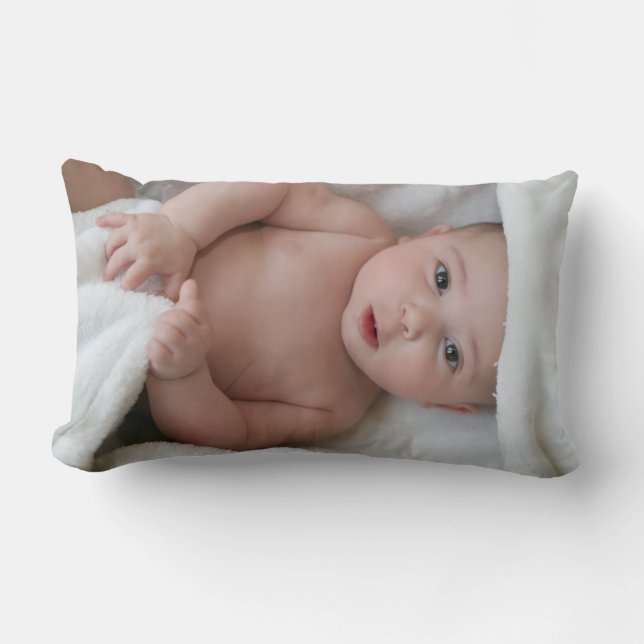 Almofada Lombar Newborn Baby Photo Throw Pillow (Frente)