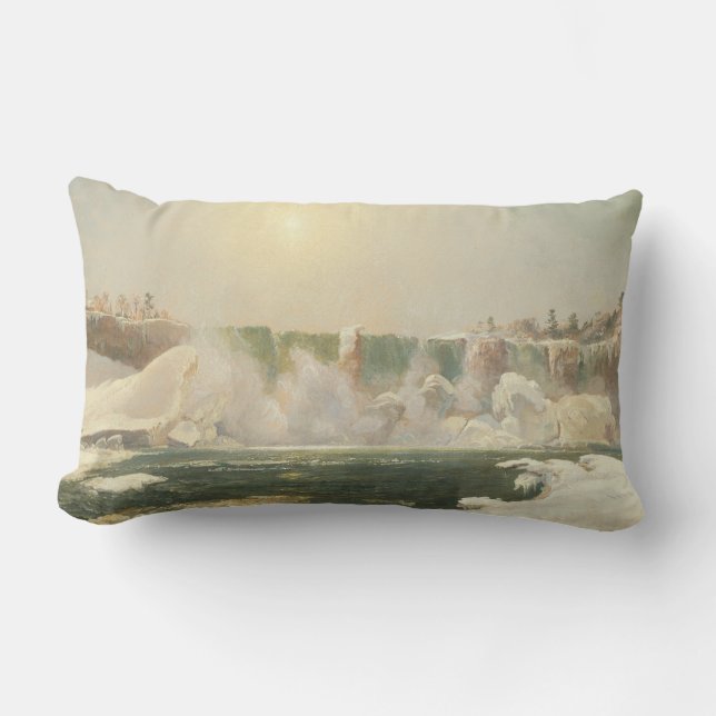 Almofada Lombar Niágara Cai no inverno (gelo na água) (Frente)