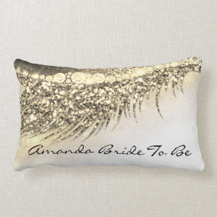 Almofada Lombar Noiva Dourado de Champagne do chicote da