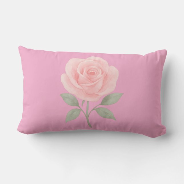 Almofada Lombar Nome da Flor Rosa  (Verso)