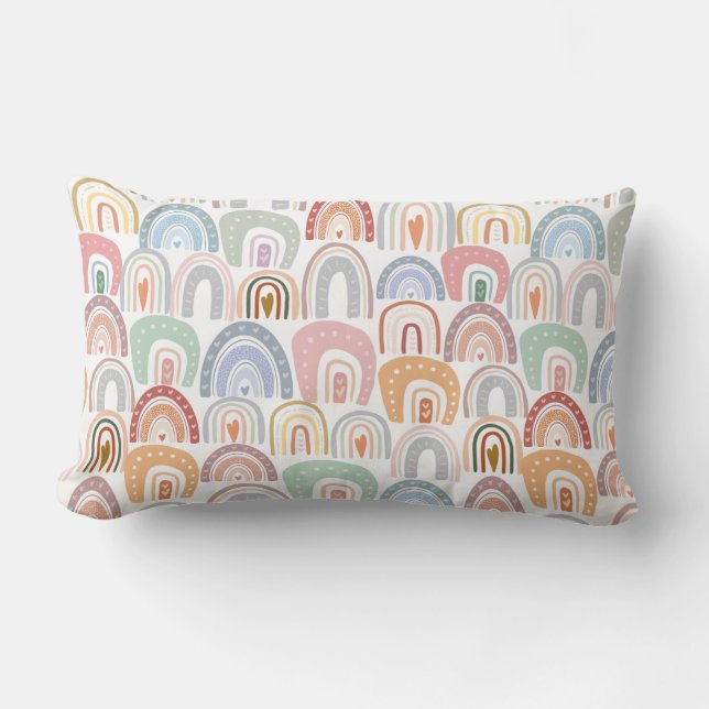 Almofada Lombar Nome do Padrão Bohemian Rainbow (Frente)