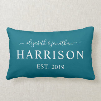 Almofada Lombar Nome moderno e cerceta escura estabelecida ano