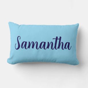 Almofada Lombar Nome personalizado azul - Personalizado