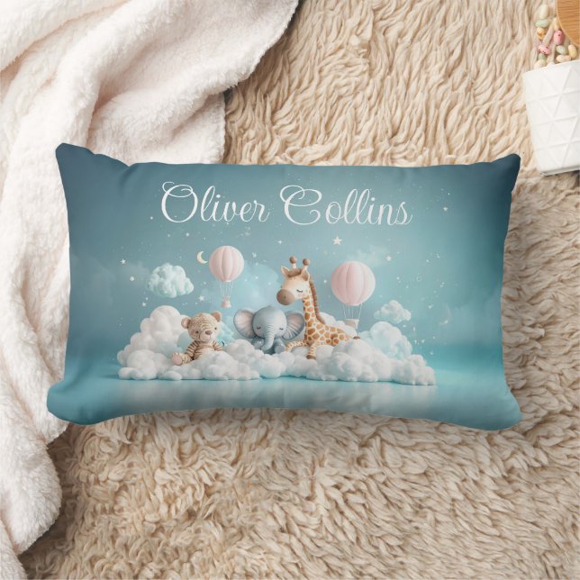 Almofada Lombar Nome personalizado Baby Zebra com todos os seus am (Cobertor)