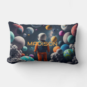 Almofada Lombar Nome Personalizado Fantasy Space Kid