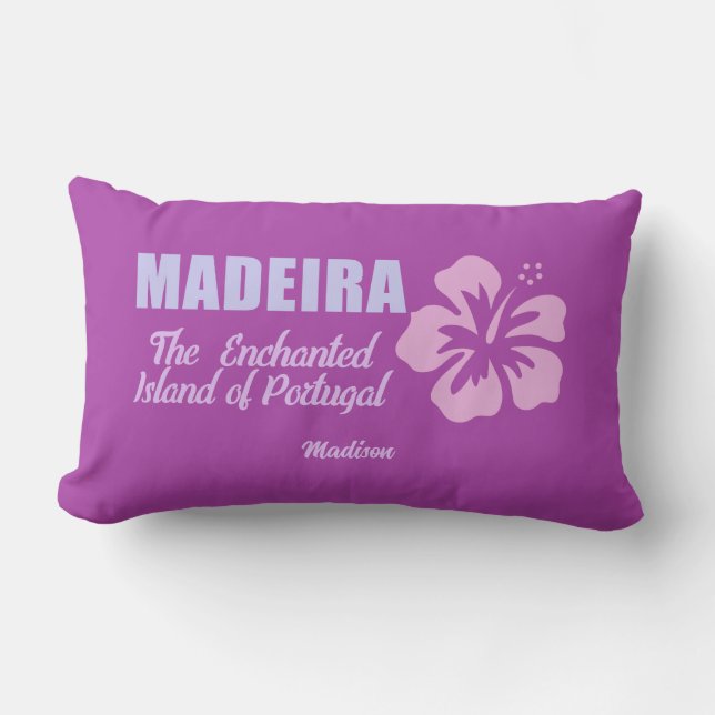 Almofada Lombar Nome Personalizado Madeira (Frente)