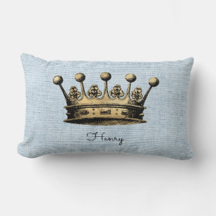 Almofada Lombar Nome personalizado Royal Vintage Dourado Decor da