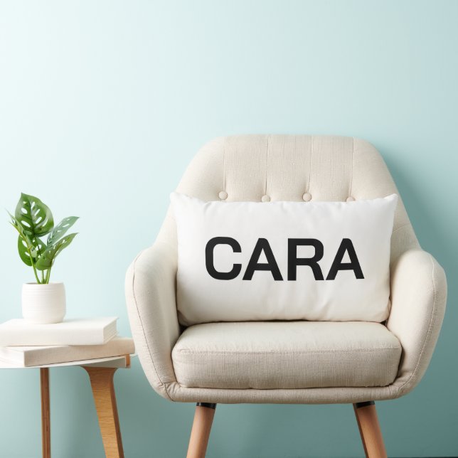 ALMOFADA LOMBAR NOME PERSONALIZADO SIMPLES MODERNO CLÁSSICO ELEGAN (Cadeira)