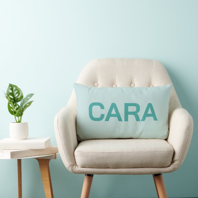 ALMOFADA LOMBAR NOME PERSONALIZADO SIMPLES MODERNO CLÁSSICO ELEGAN (Cadeira)