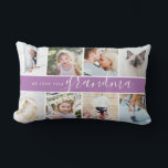 Almofada Lombar Nós te amamos vovó! Presente de Foto Personalizado<br><div class="desc">Nós te amamos vovó! Travesseiro lombar de alivio Lavanda de Dor de Foto Personalizada</div>