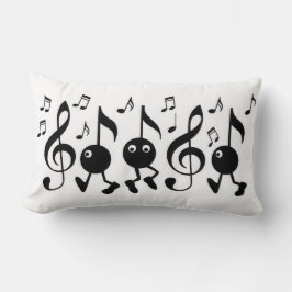 Almofada Lombar Notas de Música de Cartoon
