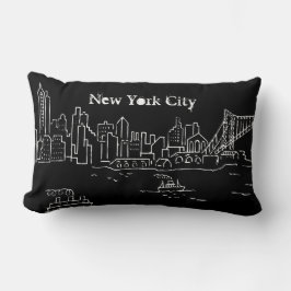 Almofada Lombar Nova Iorque Landscape Travesseiro decorativo