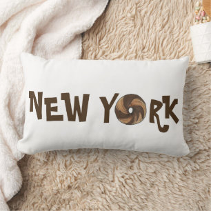 Almofada Lombar Nova Iorque NYC Marble Rye Bagel Jewish Deli