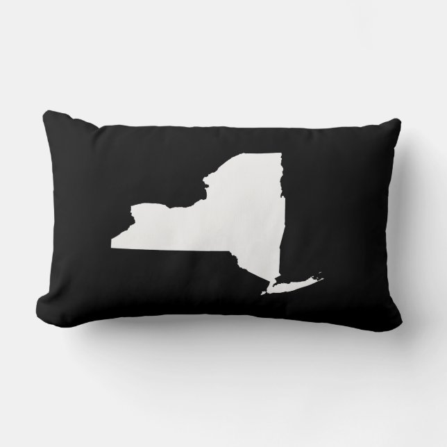 Almofada Lombar Nova York em Branco e Preto (Frente)