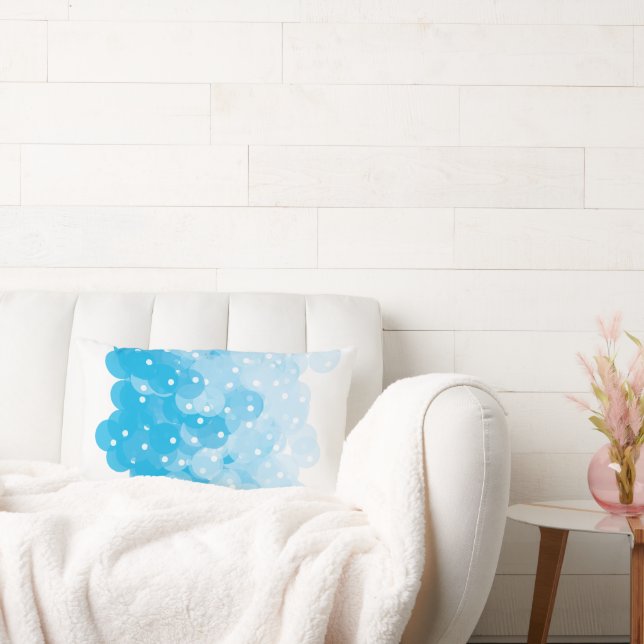 Almofada Lombar Nursery Baby Boys Room Blue Abstrato (Sofá)