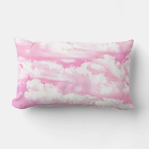 Almofada Lombar Nuvens Rosa Decorrem prontas para personalização