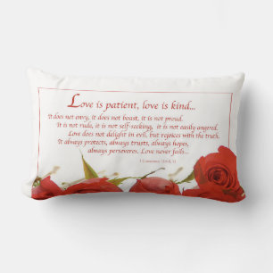 Almofada Lombar O Amor é Rosa Vermelha Paciente