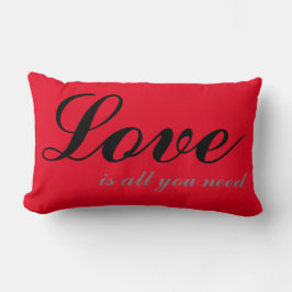 Almofada Lombar O amor é tudo o que você precisa de Cushion Red