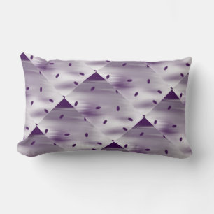 Almofada Lombar O branco, lavanda, ovals roxos escuros descansa
