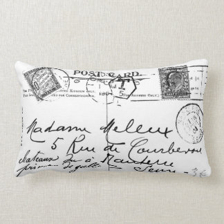 Almofada Lombar O cartão francês antigo carimba o travesseiro de