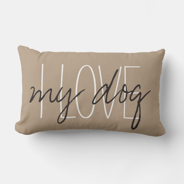 Almofada Lombar O CHIQUE PILLOW_ " EU AMO… meu cão " (Frente)