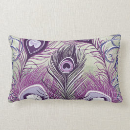 Almofada Lombar O pavão roxo bonito empluma-se o design elegante