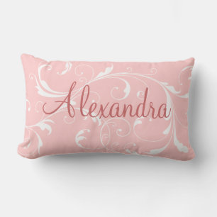 Almofada Lombar O rosa bonito personalizou o travesseiro conhecido
