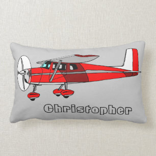 Almofada Lombar O travesseiro bonito do menino, avião vermelho co