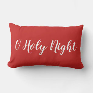 Almofada Lombar O Travesseiro decorativo Vermelho da Noite Santa