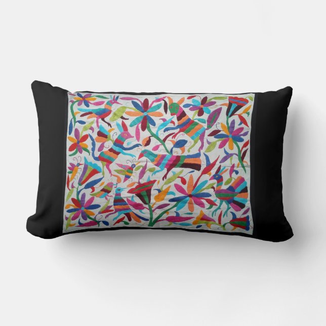 Almofada Lombar Oaxaca México Boho étnico latino-americano maia (Frente)