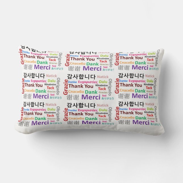 Almofada Lombar Obrigado, Merci, húmido (Frente)