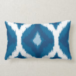 Almofada Lombar Oceano Azul Ikat Moderno Impressão Geométrico Étni<br><div class="desc">Consulte www.zazzle.com/Sweetbriar_Drive para ver tantos outros estilos,  itens e cores bonitos! © SweetbriarDrive 2014. Não copie.</div>
