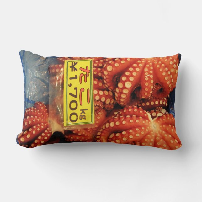 Almofada Lombar Octopus Tako た こ Tsukiji Fish Market, Tóquio, Japã (Frente)