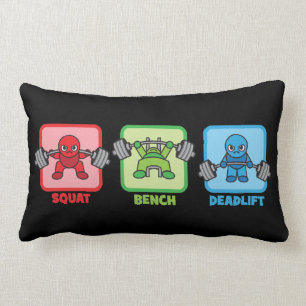 Almofada Lombar Ocupa, imprensa de banco, Deadlift - Kawaii