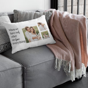 Almofada Lombar Oferta de Casal Romântico de Foto de Colagem Moder