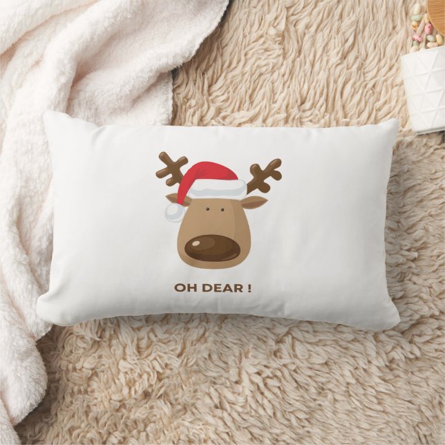 Almofada Lombar Oh Dear Funny Reindeer Christmas for mom (Cobertor)