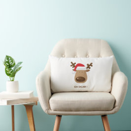 Almofada Lombar Oh Querido Renas Cerino de Natal para mamãe