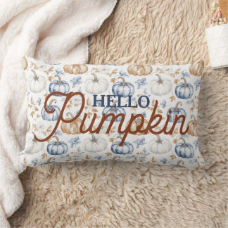 Almofada Lombar Olá Pumpkin Autumn Farmhouse Travesseiro